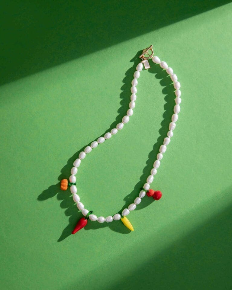 Murano glass beads combined with natural freshwater pearls