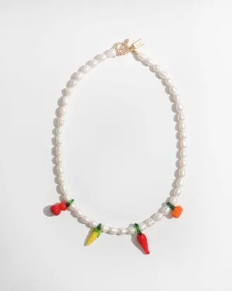 Murano glass beads combined with natural freshwater pearls